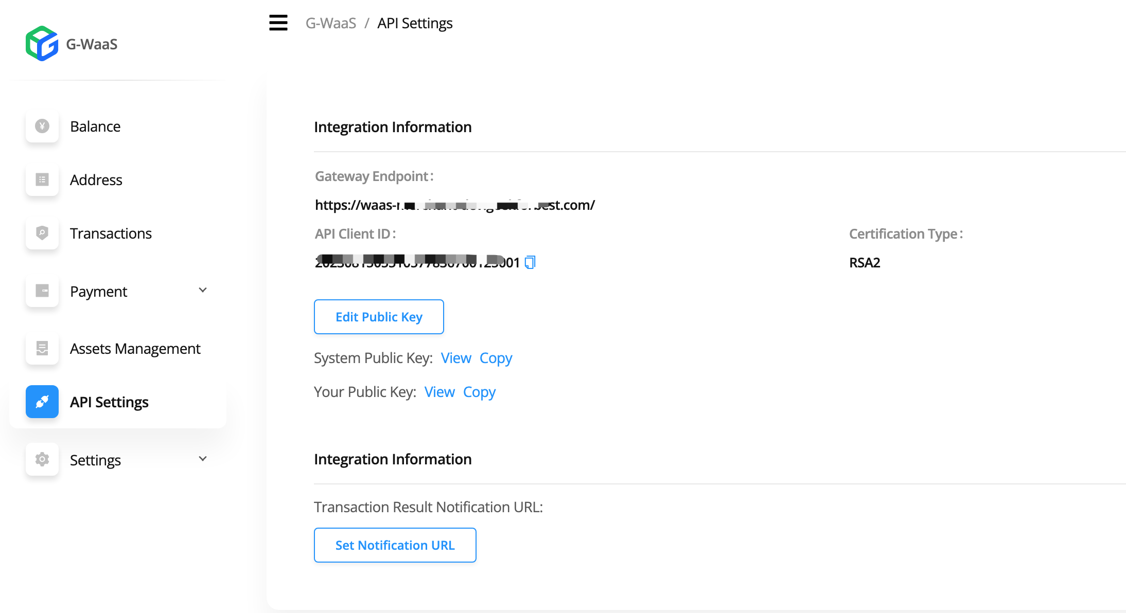 Api G F G-WaaS API Document